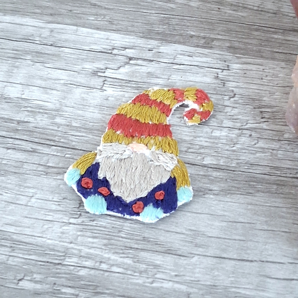 Iron On Colorful Gnome Embroidered Patch